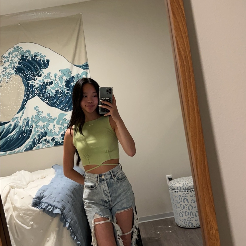 Stylish Green Women's Crop Top